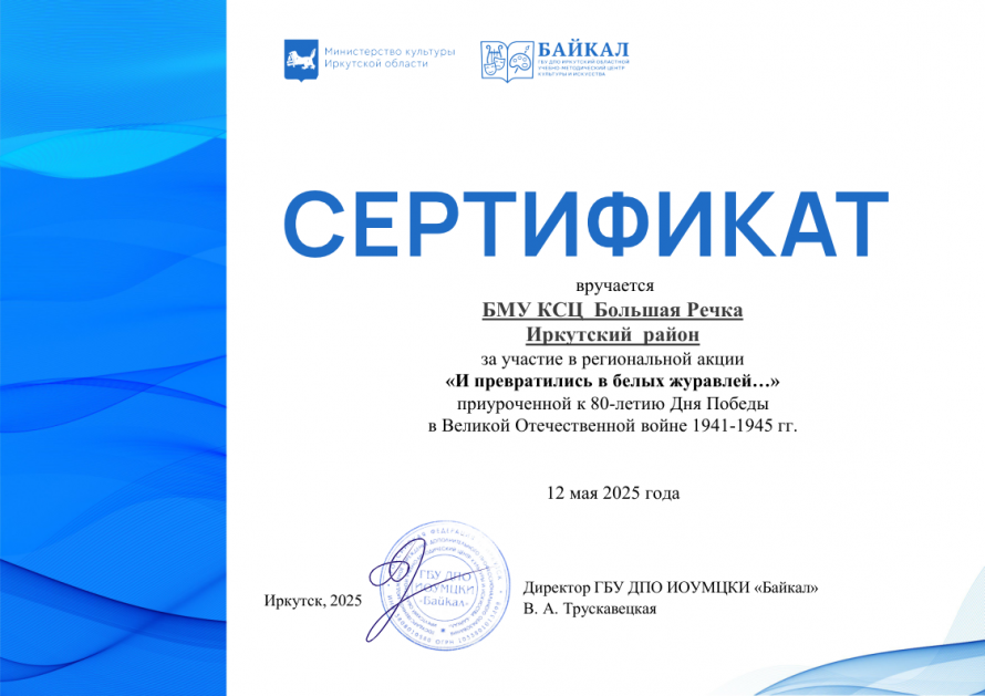 Региональная акция «И превратились в белых журавлей…»